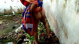 father catches stepson fucking stepmom roughly in dense jungle outdoors with big cock creampie