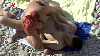 Whoa, check this beach voyeur curvy milf giving blowjob and taking doggystyle public sex from behind!