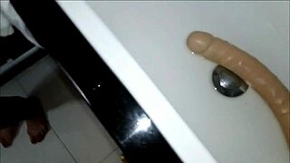 anal friend discovers me in bathroom with toy and joins