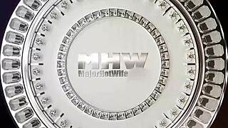 busty coed hailey rose enjoys pussy sucking and fucking from rome major in lingerie