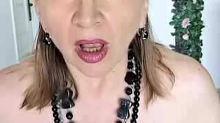 Mature milf with huge tits takes pov fucking in lingerie action