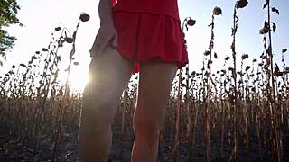 Milf Teases Thong Ass Outdoors