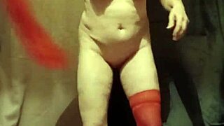 hey, watch this french maid striptease in public as my bound slave