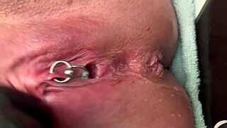 Pierced Clit Rubbed Hard in Latex Gloves