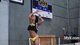 Ebony MILF with TIGHT ASS RIDES on Basket Ball Court Featuring Jayne Doh Lawson Jones in Imylf Action