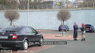 Deviante Gas Station Glory Hole Rough Fuck For Big Tits Redhead Babe. She Takes Big Cock Deep In Pussy And Gets Orgasm.