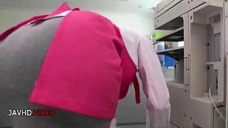 Asian Office Lady Chihiro Akino Hints At Craving Blowjob And Creampie Action