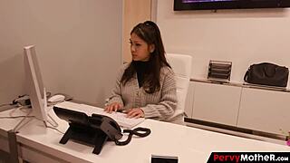 Can this entrepreneur stepmom handle anal in her office without getting caught?