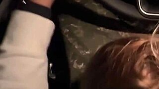 cheating milf wife with big tits gives car blowjob then picks up guy for creampie