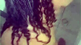 curvy ebony stepmother with big natural tits rides boss's huge cock doggystyle in homemade taboo scene