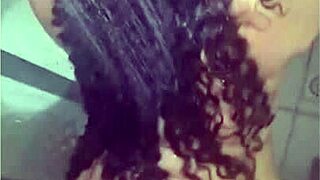 curvy ebony stepmother with big natural tits rides boss's huge cock doggystyle in homemade taboo scene