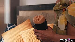 hey stepson, why do you have this fleshlight? wanna show mommy how it works?