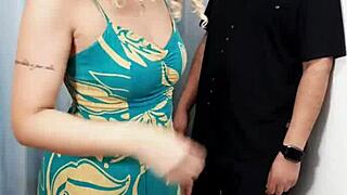 Milf Gets Bent Over Doggystyle Blowjob And Pussy Lick In Dressing Room Sex!