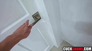 Hey, cuckold husband doesn't mind wife cheating on him with lucky anne! 😏 She's getting that monster cock blowjob in hardcore reality.