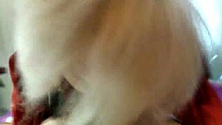 hey charming mature blonde dances then gives blowjob and fucks with big natural tits bouncing