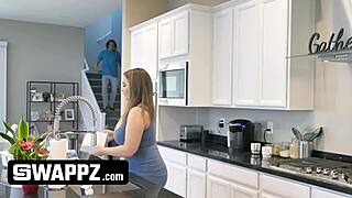 Wow, amazing cougars Kiki Daire and Natasha Nice surprise stepsons with hardcore orgy riding!