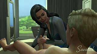 Step mother craves her young 18+ Kevin, yearning for his touch to soothe her hunger.