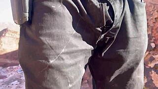 officer makes inmates perform blowjob and deepthroat in cosplay police scene