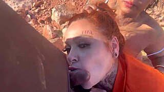 officer makes inmates perform blowjob and deepthroat in cosplay police scene