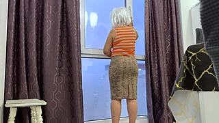 This mature maid loves getting her big ass fucked hard by stepson in homemade taboo.