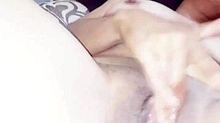 Petite latina masturbates with fingers in her small vagina until creampie cum drips out wet.