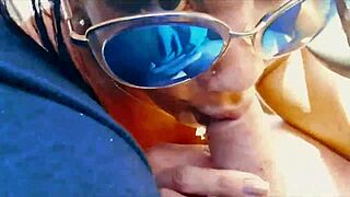 Fui de carona com motorista de app. Olha o que rolou com big clit blowjob in car.