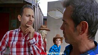 Step Dads And Step Bros Bang Redhead Teen Daughters In Outdoor Gangbang With Blowjob Fucking And Cum