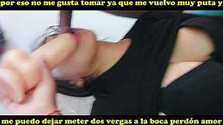 mi amante me hace una primera doble penetraci�n con un consolador grueso mientras mi esposo mira