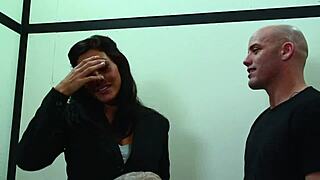 Slutty Brunette Teacher in Fishnets Gets Fucked with Big Cock Blowjob and Cowgirl Riding