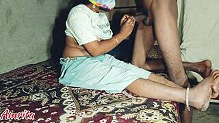 Step sister sex video with Indian desi girl in bathroom scene