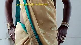 Indian Crossdresser Model Lara Dsouza Poses in Saree Video