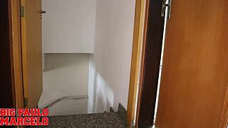 i can't resist this busty blonde neighbor in lingerie sucking my huge cock