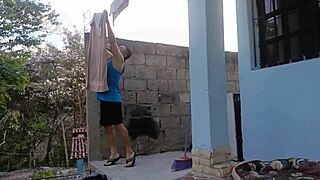 Ugly Old Man Fucks Beautiful Busty Woman With Big Ass And Natural Tits Outdoors