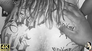 My blonde lover started with a blowjob, then I creampied her big pussy until she orgasmed loud.