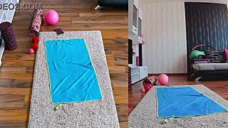 Hot and Sweaty Dual Cam Naked Yoga Click to Witness the Steamy Action
