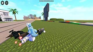 i got banged hard in this whoreblox game gangbang creampie moment