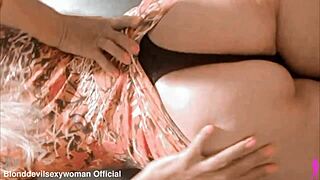 Blonde mature Latina slipped into a hot dress feeling incredibly horny and wet.