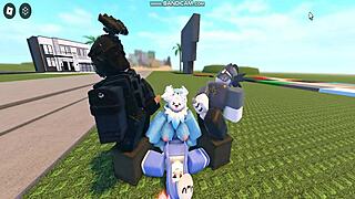 i got banged hard in this whoreblox game gangbang creampie moment