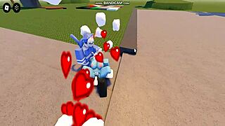 i got banged hard in this whoreblox game gangbang creampie moment