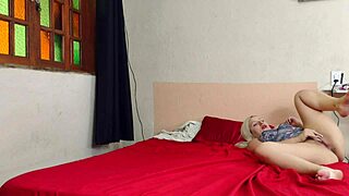 Fucking the stepmother bent over doggystyle with cum on big ass