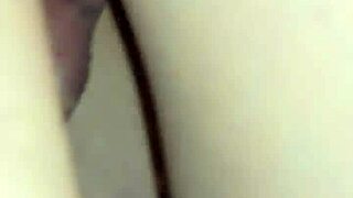 wife gets quick blowjob and intense fucking with huge creampie in shaved wet pussy