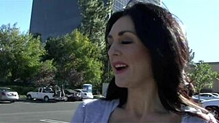 hey, wanna bend over this brunette milf mom and finger her asshole while she deepthroats in fishnets?