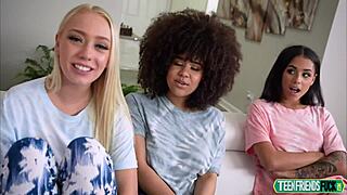 braylin bailey camila cortez nina diaz in slumbber fuck fest with blowjob and doggystyle