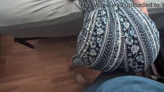bouncing big ass on cock while dressed