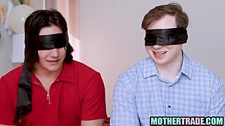 step moms take on foursome fuck with virgin step sons in group action