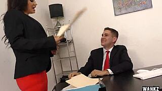 Wankz - milf boss Claudia gets raunchy hardcore fucking in office with facial finish