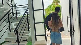 solo era espera para que el esposito saliera para follarse a mara con ganas