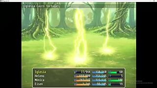 Cosplay Oba San Saga Part 4 Threesome Creampie Action