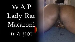 Lady Raex shows her wet ebony pussy in close up