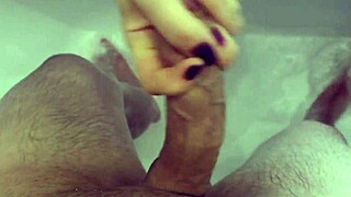 spying on her step son in the shower washed his cock sucked jerked off and finished in the mouth of the mom said thank you and left